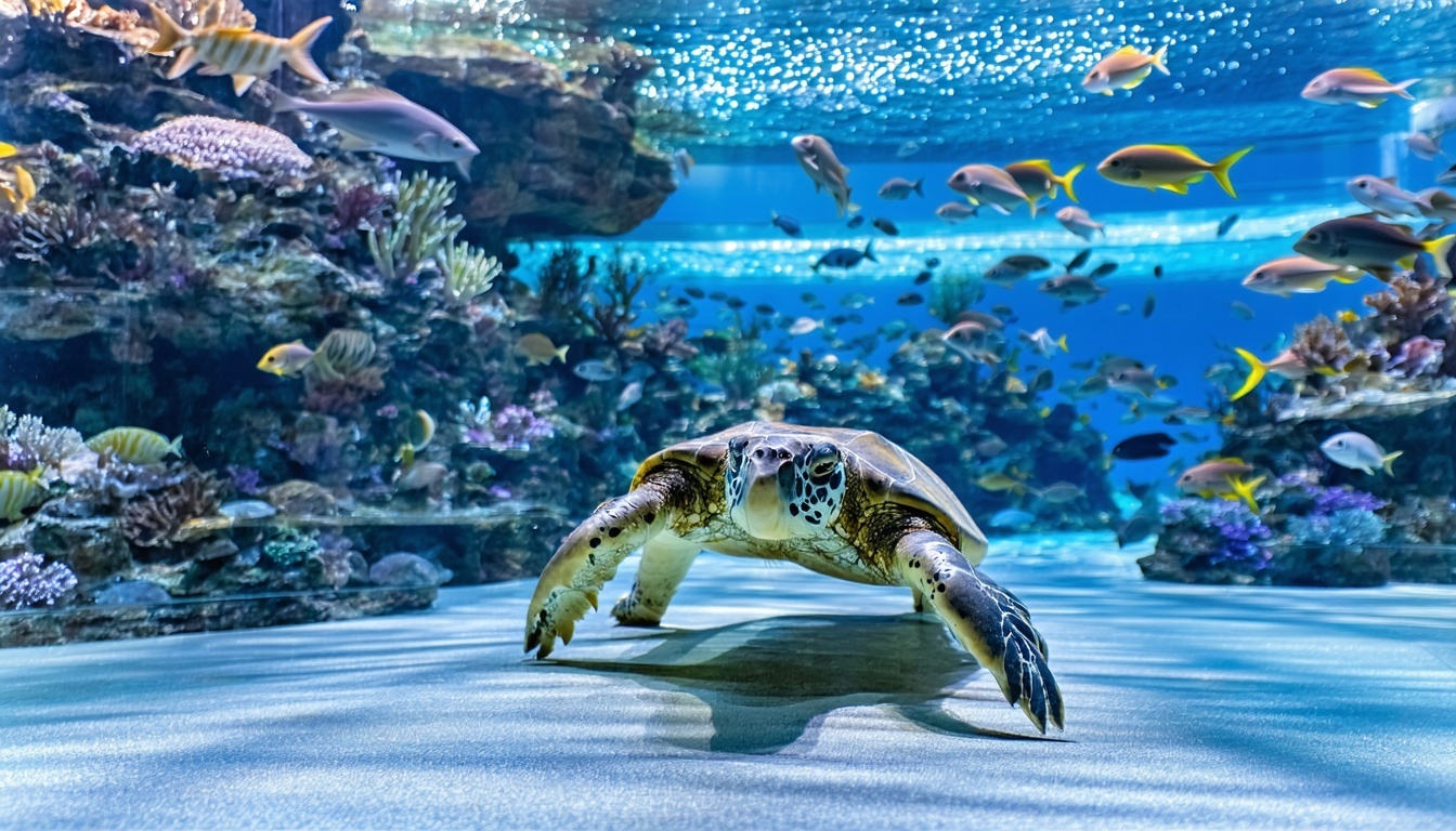 Marine animal encounter at Aquaventure World Dubai