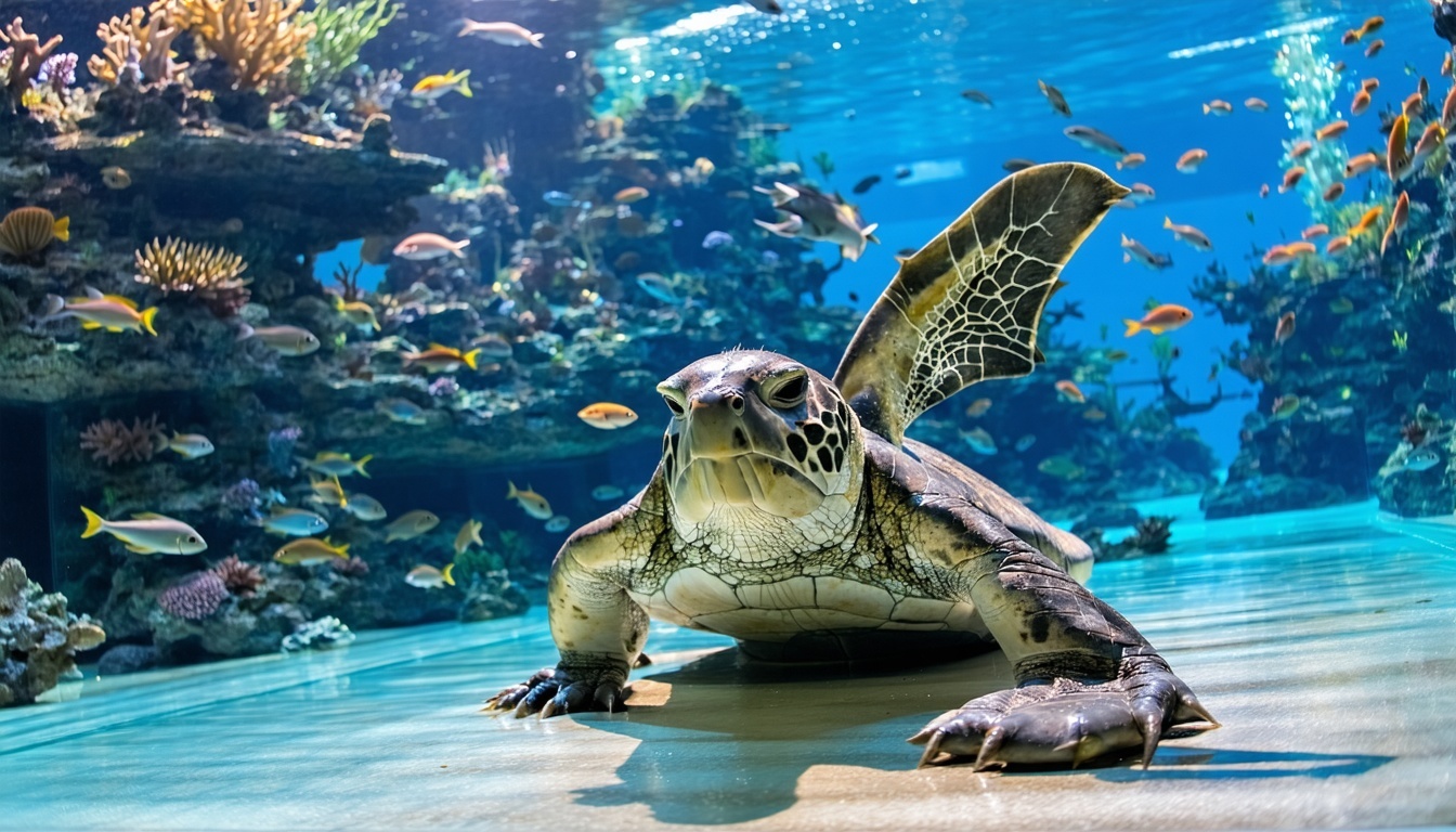 Marine animal encounters at Aquaventure World Dubai